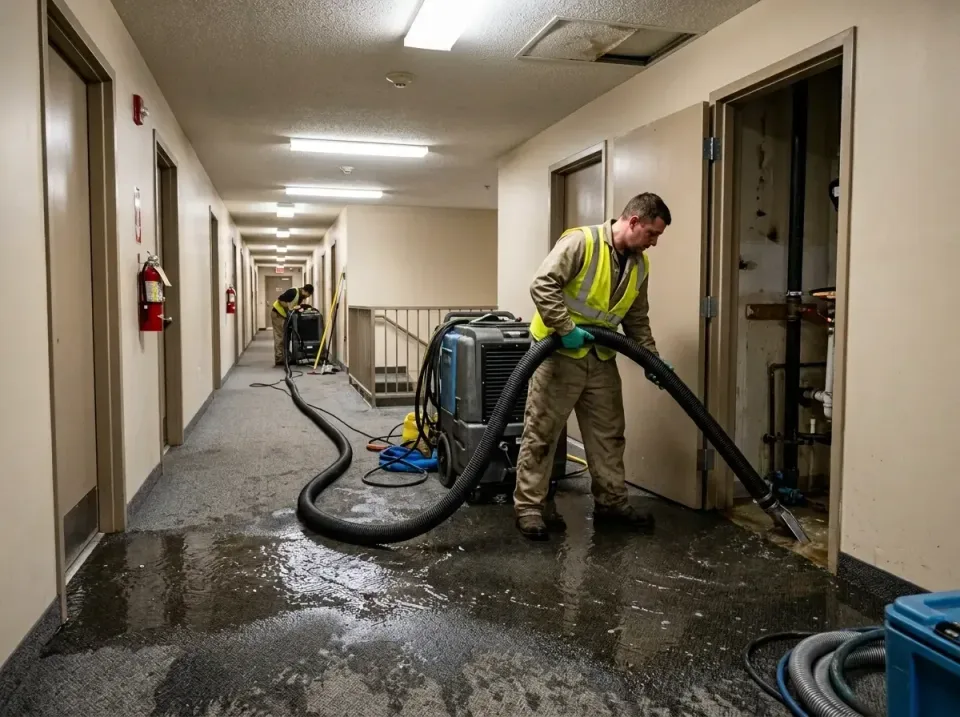 multi-unit-apartment-hallway-f-005 — frequently asked questions, Emergency Burst Pipe Water Extraction & Removal in Allison…